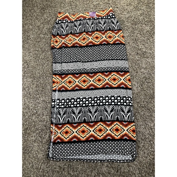 Lane Bryant Maxi Skirt Women's Plus 14/16 Stretchy Waist  Boho Geometric - Picture 1 of 8
